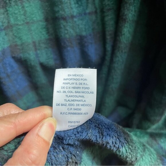 Polo Ralph Lauren microfiber soft Plaid Housecoat Robe Sz L/XL - Picture 13 of 14